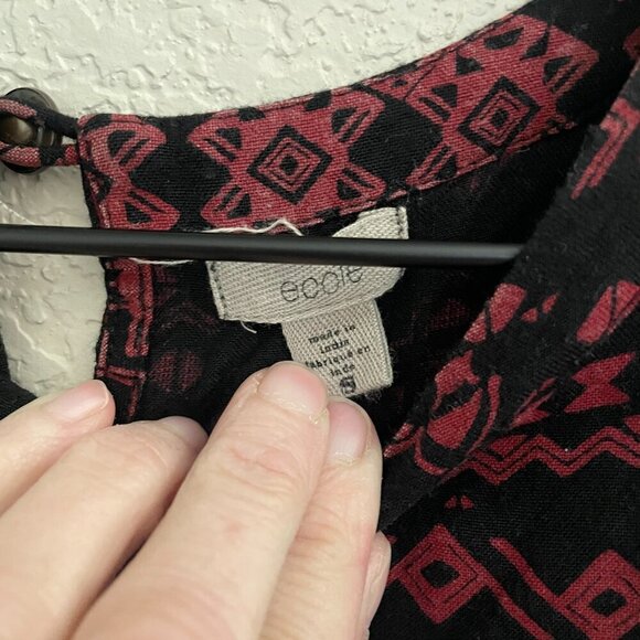 Ecote Black & Red Sleeveless A Line Dress Small - Picture 2 of 5